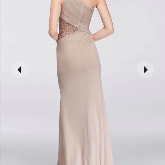 Elegant Pink One-Shoulder Dress - Picture 2 of 5